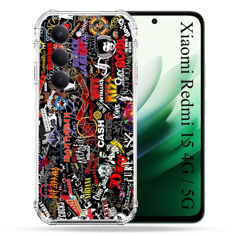 Coque Renforcée Pour Xiaomi Redmi 15 4G / 5G Musique Rock Groupe