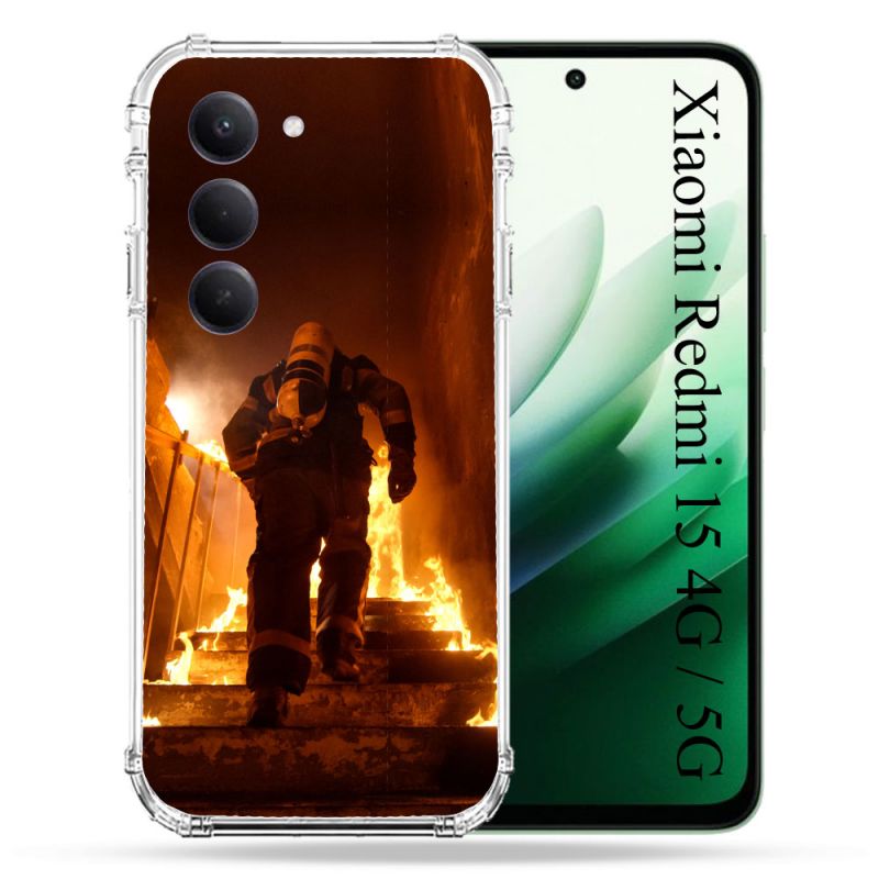 Coque Renforcée Pour Xiaomi Redmi 15 4G / 5G Pompier Escalier