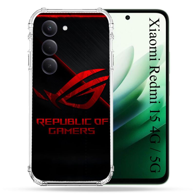 Coque Renforcée Pour Xiaomi Redmi 15 4G / 5G ROG Rouge