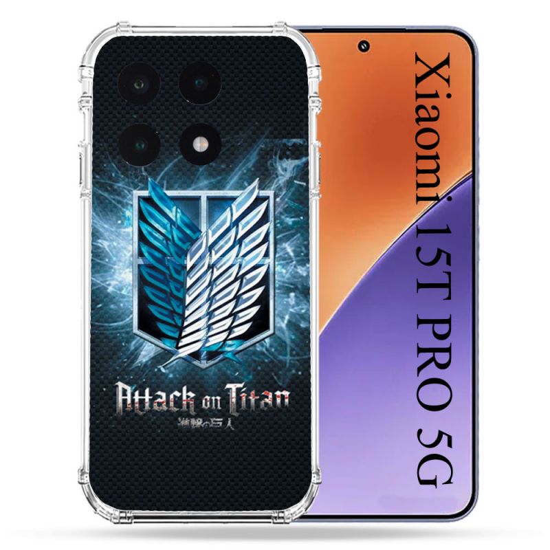Coque Renforcée Pour Xiaomi 15T PRO Manga Attaque Titans Noir