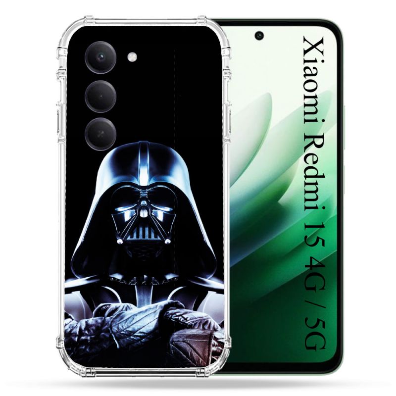 Coque Renforcée Pour Xiaomi Redmi 15 4G / 5G Star Wars - Dark Vador Noir