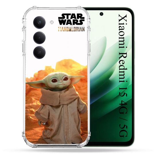Coque Renforcée Pour Xiaomi Redmi 15 4G / 5G Star Wars - Yoda bebe soleil