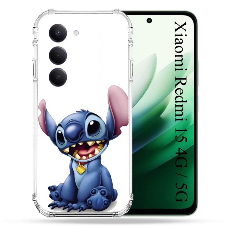Coque Renforcée Pour Xiaomi Redmi 15 4G / 5G Stitch Blanc