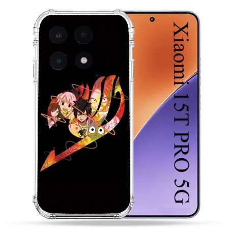 Coque Renforcée Pour Xiaomi 15T PRO Manga Fairy Tail Logo Noir