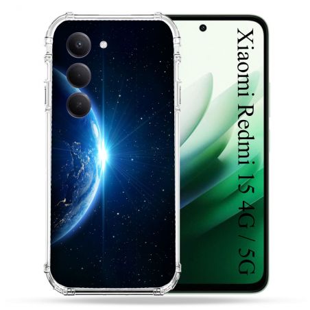 Coque Renforcée Pour Xiaomi Redmi 15 4G / 5G Univers Planete Terre