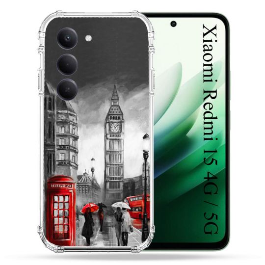 Coque Renforcée Pour Xiaomi Redmi 15 4G / 5G Voyage Angleterre Londres Vintage