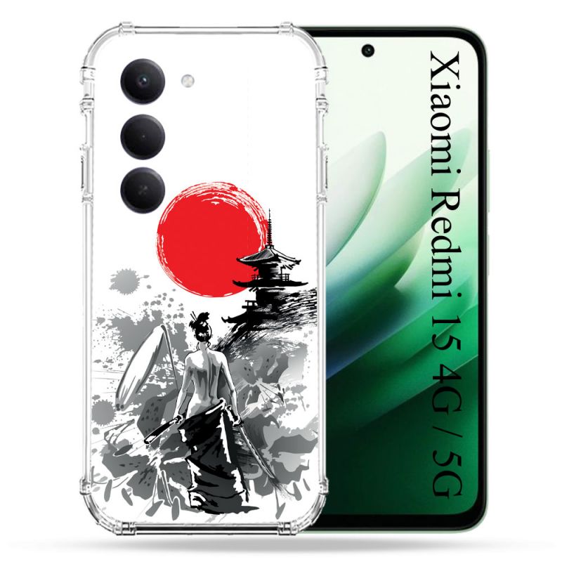 Coque Renforcée Pour Xiaomi Redmi 15 4G / 5G Voyage Japon Femme