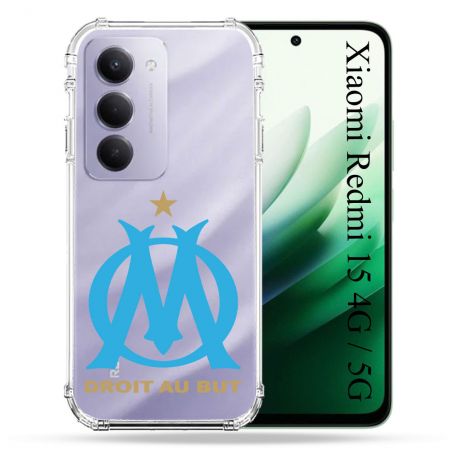 Coque Renforcée Transparente Pour Xiaomi Redmi 15 4G / 5G Foot Olympique Marseille OM