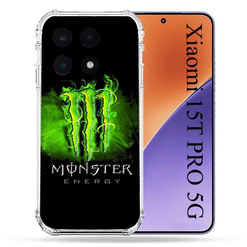 Coque Renforcée Pour Xiaomi 15T PRO Monster Energy Vert