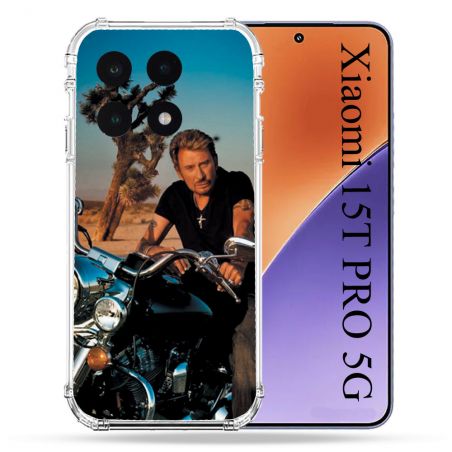 Coque Renforcée Pour Xiaomi 15T PRO Musique Johnny Hallyday Moto