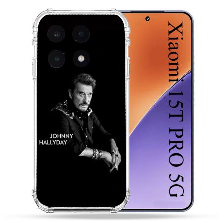 Coque Renforcée Pour Xiaomi 15T PRO Musique Johnny Hallyday Noir