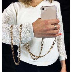 Coque Renforcée Transparente Pour Xiaomi Redmi 15 4G / 5G Lanière / Cordon Metal Plate Or