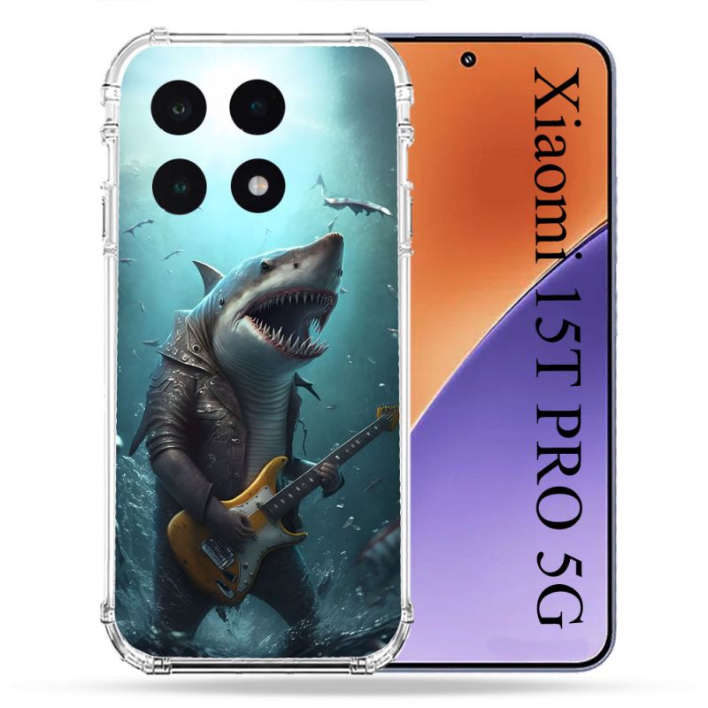 Coque Renforcée Pour Xiaomi 15T PRO Musique Rock Requin