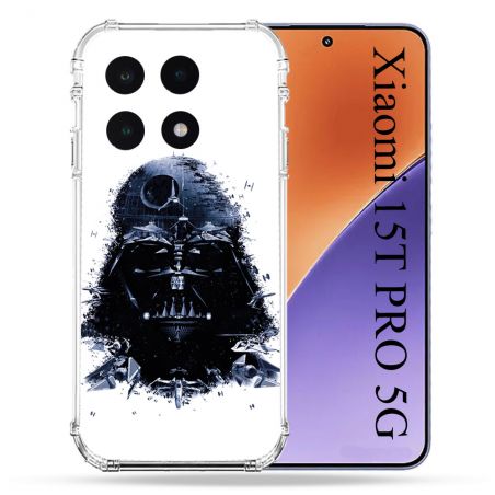 Coque Renforcée Pour Xiaomi 15T PRO Star Wars - Dark Vador Blanc