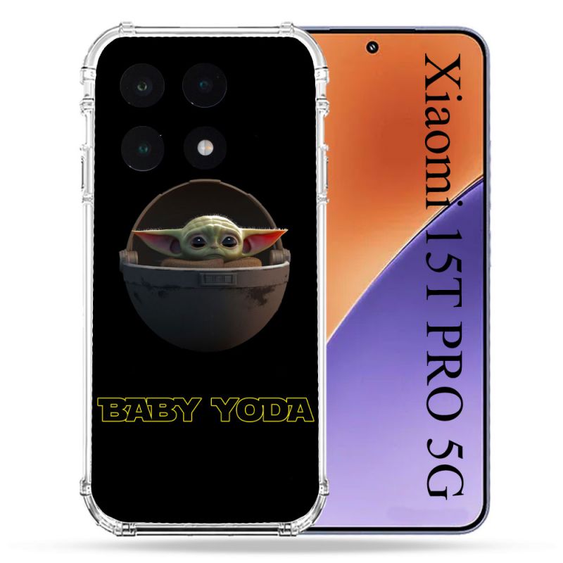Coque Renforcée Pour Xiaomi 15T PRO Star Wars - Yoda bebe noir