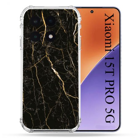 Coque Renforcée Pour Xiaomi 15T PRO Texture Marbre Noir