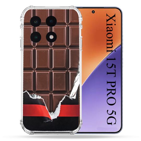 Coque Renforcée Pour Xiaomi 15T PRO Texture Trompe Oeil Chocolat