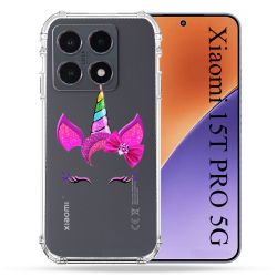 Coque Renforcée Transparente Pour Xiaomi 15T PRO Licorne Paillette