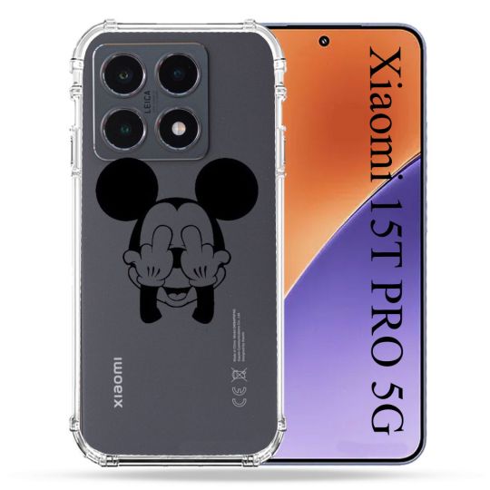 Coque Renforcée Transparente Pour Xiaomi 15T PRO Mickey doigt