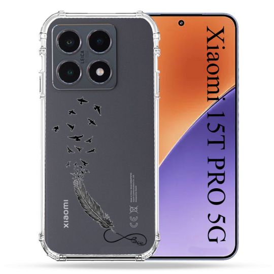Coque Renforcée Transparente Pour Xiaomi 15T PRO Plume Infini