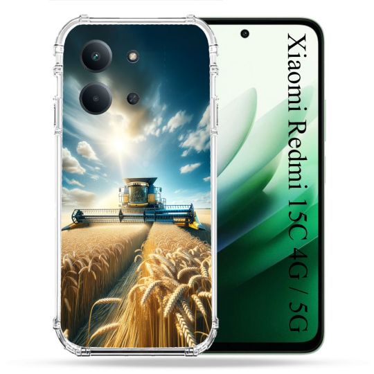 Coque Renforcée Pour Xiaomi Redmi 15C 4G / 5G Agriculture Moissonneuse Blé