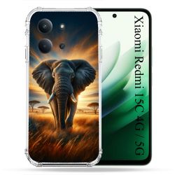 Coque Renforcée Pour Xiaomi Redmi 15C 4G / 5G Animal Elephant Savane