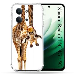 Coque Renforcée Pour Xiaomi Redmi 15C 4G / 5G Animal Girafe Blanche