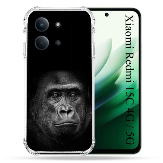 Coque Renforcée Pour Xiaomi Redmi 15C 4G / 5G Animal Gorille Noir