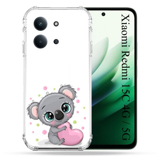 Coque Renforcée Pour Xiaomi Redmi 15C 4G / 5G Animal Koala C?ur