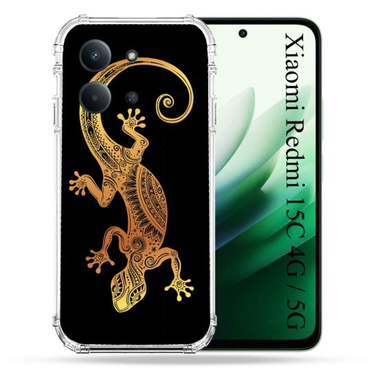 Coque Renforcée Pour Xiaomi Redmi 15C 4G / 5G Animal Lezard Noir