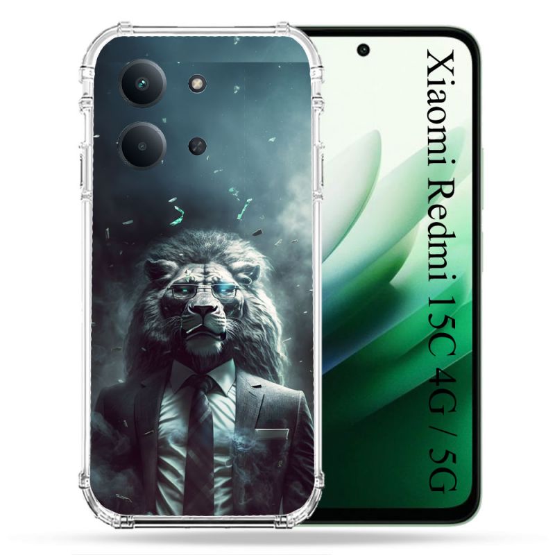 Coque Renforcée Pour Xiaomi Redmi 15C 4G / 5G Animal Lion Business