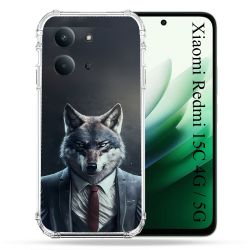 Coque Renforcée Pour Xiaomi Redmi 15C 4G / 5G Animal Loup Business