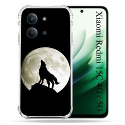 Coque Renforcée Pour Xiaomi Redmi 15C 4G / 5G Animal Loup Noir