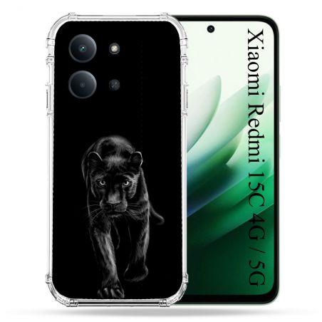 Coque Renforcée Pour Xiaomi Redmi 15C 4G / 5G Animal Panthère Noire