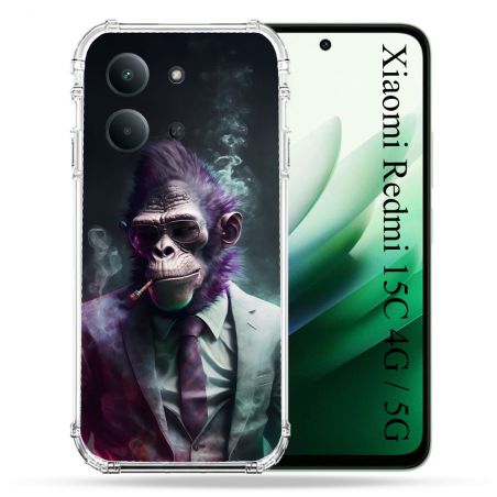 Coque Renforcée Pour Xiaomi Redmi 15C 4G / 5G Animal Singe Business
