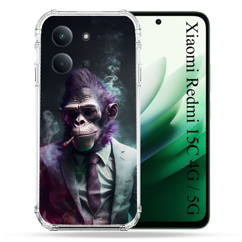 Coque Renforcée Pour Xiaomi Redmi 15C 4G / 5G Animal Singe Business