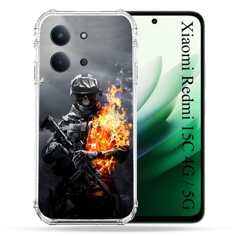 Coque Renforcée Pour Xiaomi Redmi 15C 4G / 5G Call Of Duty Squelette