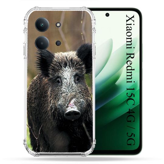 Coque Renforcée Pour Xiaomi Redmi 15C 4G / 5G Chasse Sanglier bois