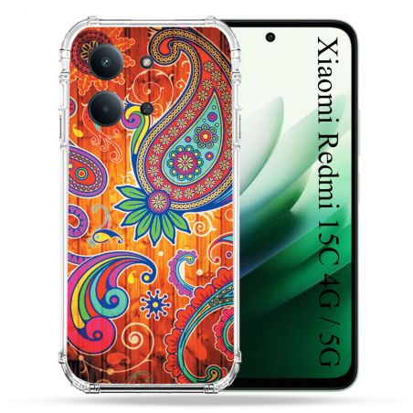 Coque Renforcée Pour Xiaomi Redmi 15C 4G / 5G Fleur Psychedelic