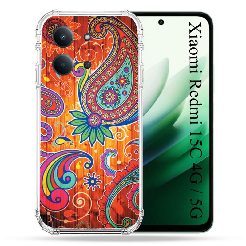Coque Renforcée Pour Xiaomi Redmi 15C 4G / 5G Fleur Psychedelic