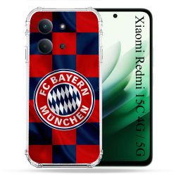 Coque Renforcée Pour Xiaomi Redmi 15C 4G / 5G Foot Bayern Munich Carreaux