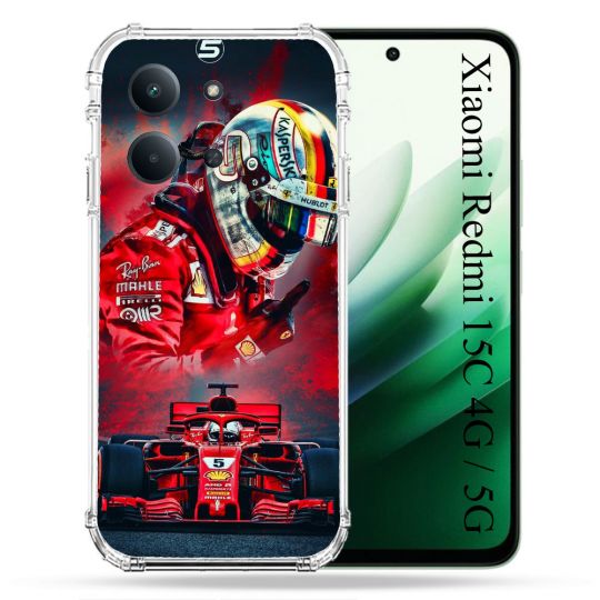 Coque Renforcée Pour Xiaomi Redmi 15C 4G / 5G Formule 1 F1 Ferrari