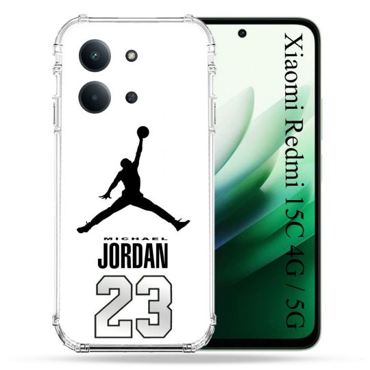 Coque Renforcée Pour Xiaomi Redmi 15C 4G / 5G Jordan 23 Blanc