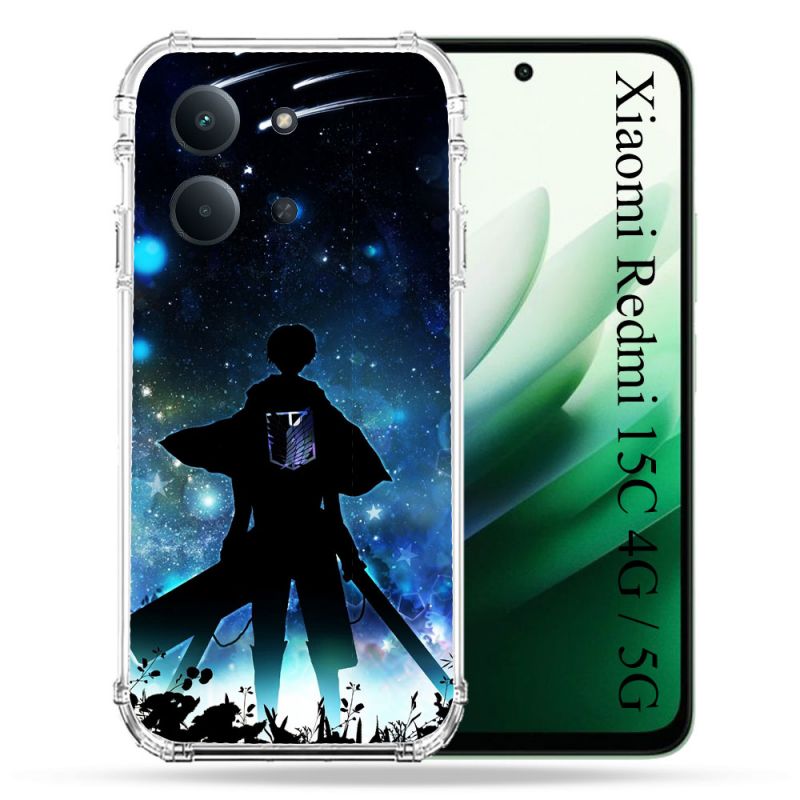 Coque Renforcée Pour Xiaomi Redmi 15C 4G / 5G Manga Attaque Titans Levi