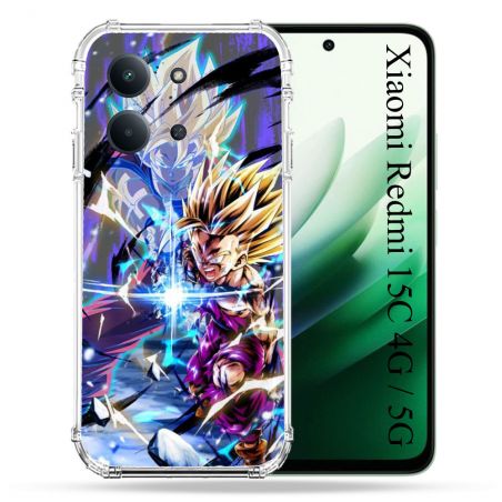 Coque Renforcée Pour Xiaomi Redmi 15C 4G / 5G Manga Dragon Ball Sangohan Duo