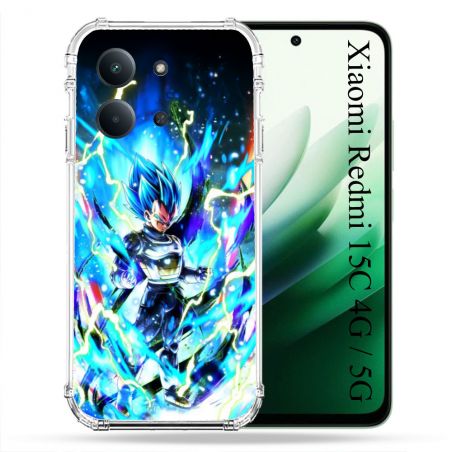 Coque Renforcée Pour Xiaomi Redmi 15C 4G / 5G Manga Dragon Ball Vegeta Bleu