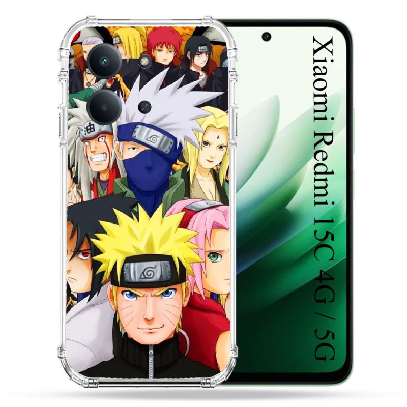 Coque Renforcée Pour Xiaomi Redmi 15C 4G / 5G Manga Naruto Team