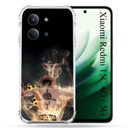 Coque Renforcée Pour Xiaomi Redmi 15C 4G / 5G Manga One Piece Ace Noir