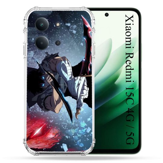 Coque Renforcée Pour Xiaomi Redmi 15C 4G / 5G Manga Solo Leveling Sung Epee