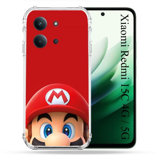Coque Renforcée Pour Xiaomi Redmi 15C 4G / 5G Mario Rouge